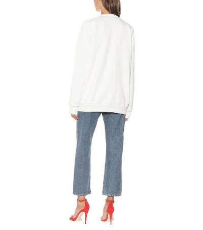 Shop Gucci Tennis Cotton Cardigan In White