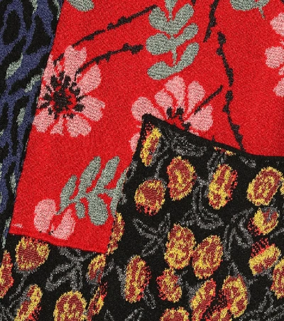 Shop Etro Jacquard Wool-blend Cardigan In Multicoloured