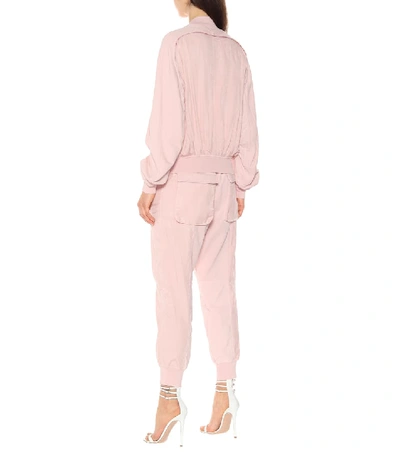 Shop Haider Ackermann Cotton Jersey Bomber Jacket In Pink