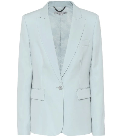 Shop Stella Mccartney Iris Stretch-wool Blazer In Blue