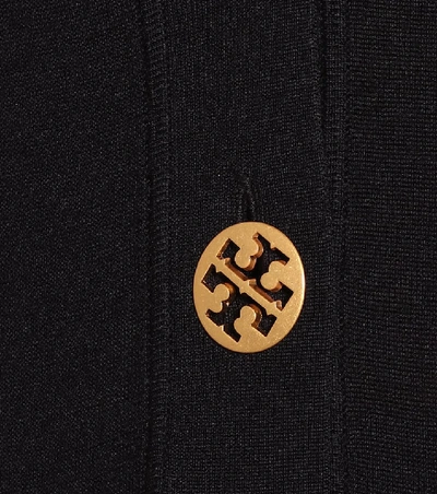 Shop Tory Burch Simone Wool Cardigan In Blue