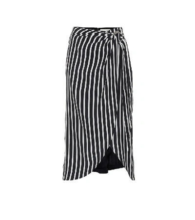 Shop Jonathan Simkhai Striped Wrap Skirt In Multicoloured