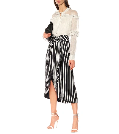 Shop Jonathan Simkhai Striped Wrap Skirt In Multicoloured