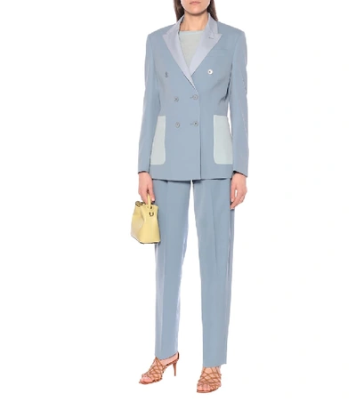 Shop Stella Mccartney Wool Blazer In Blue