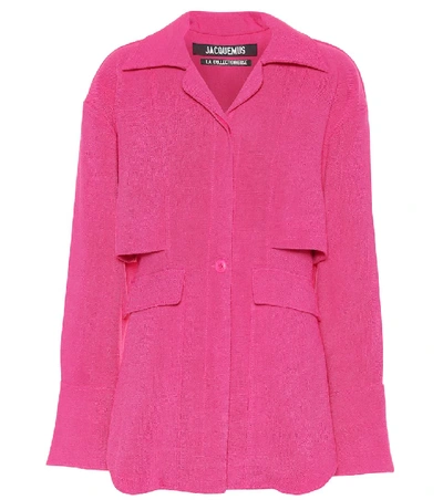 Shop Jacquemus La Chemise Monceau Shirt In Pink