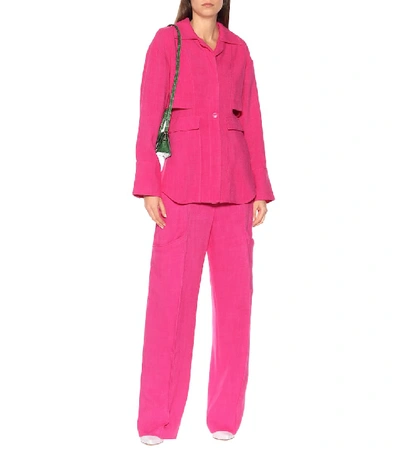 Shop Jacquemus La Chemise Monceau Shirt In Pink