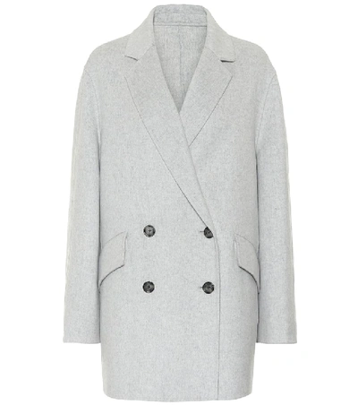 Shop Joseph Milburn Wool And Cashmere Coat In Grey