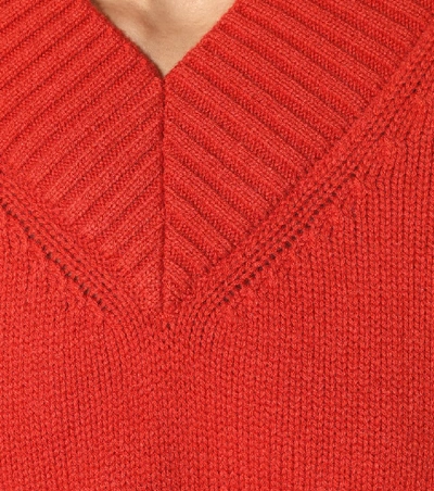 Shop Joseph Wool And Cashmere Sweater In Orange