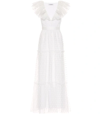 Shop Philosophy Di Lorenzo Serafini Daisy Tulle Maxi Dress In White