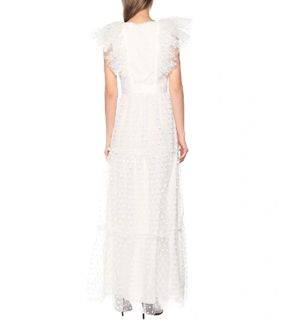 Shop Philosophy Di Lorenzo Serafini Daisy Tulle Maxi Dress In White