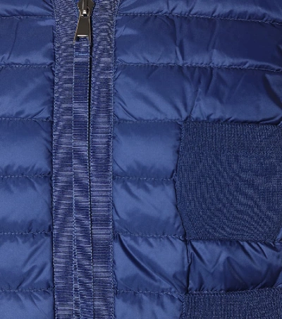 Shop Moncler Wool Down Jacket In Blue