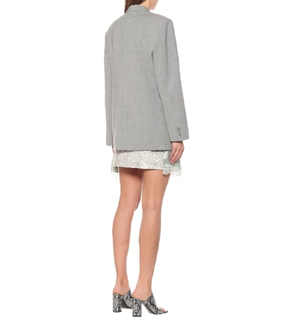 Shop Mm6 Maison Margiela Wool-blend Dress In Grey