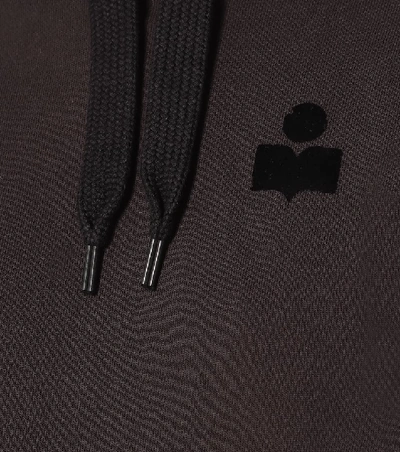 Shop Isabel Marant Étoile Malibu Cotton-blend Jersey Hoodie In Black