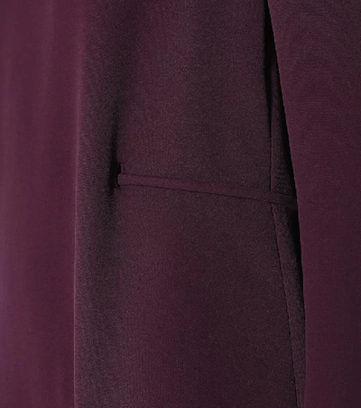 Shop Valentino Silk-crêpe Wrap Gown In Purple