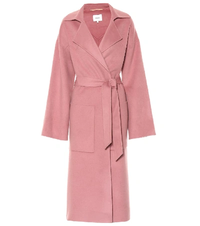 Shop Nanushka Alamo Wool And Silk Coat In Pink