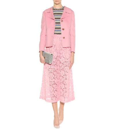 Shop Valentino Lace Culottes In Pink