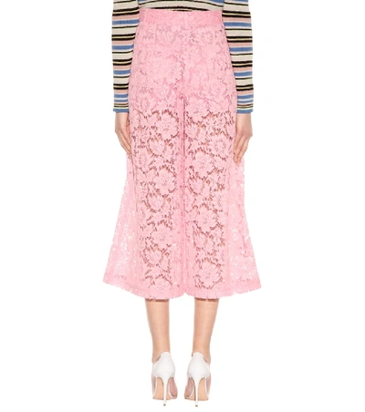 Shop Valentino Lace Culottes In Pink