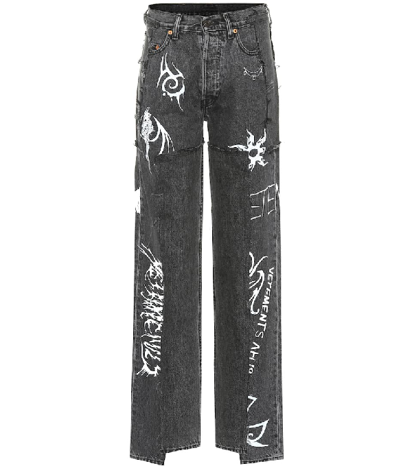 Vetements X Levi's® - High-rise Wide-leg Jeans In Black | ModeSens