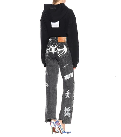 Shop Vetements X Levi's® - High-rise Wide-leg Jeans In Black