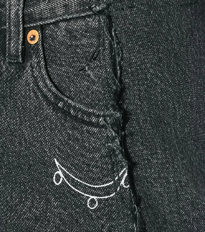Shop Vetements X Levi's® - High-rise Wide-leg Jeans In Black