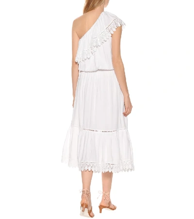Shop Melissa Odabash Jo One-shoulder Midi Dress In White