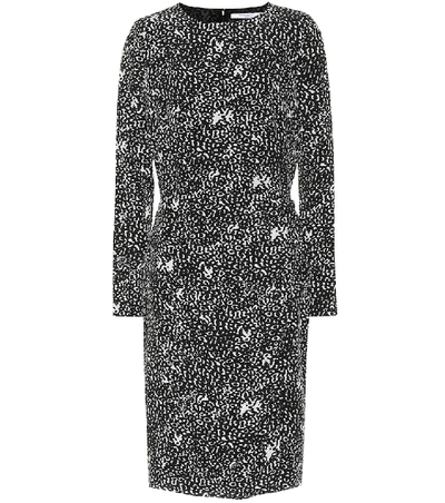 Shop Givenchy Leopard Silk Crêpe Dress In Black