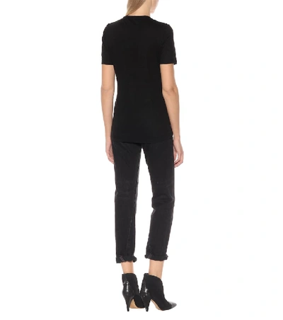 Shop Isabel Marant Étoile Kranger Linen T-shirt In Black