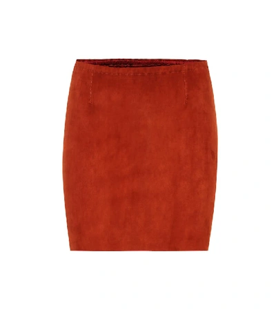 Shop Stouls Rita Suede Miniskirt In Brown