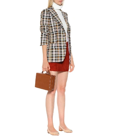 Shop Stouls Rita Suede Miniskirt In Brown