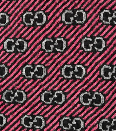 Shop Gucci Gg Jacquard Wool Skirt In Pink