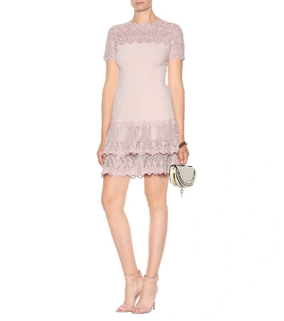 Shop Jonathan Simkhai Lace-paneled Dress In Pink