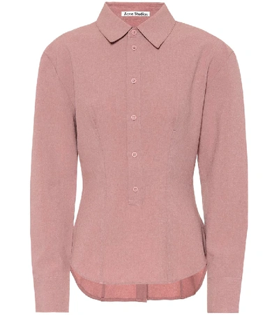 Shop Acne Studios Buttoned-back Shirt In Pink