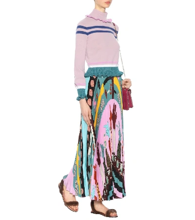 Shop Valentino Virgin Wool And Cashmere Sweater In Multicoloured