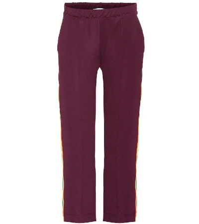 Shop Etre Cecile Retro Cropped Sweatpants In Purple