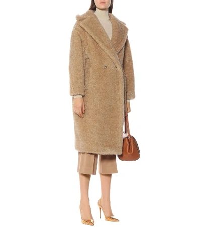 Shop Max Mara Teddy Bear Icon Lamé Coat In Metallic