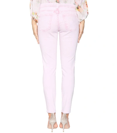 Shop Current Elliott The Stiletto Skinny Jeans In Pink