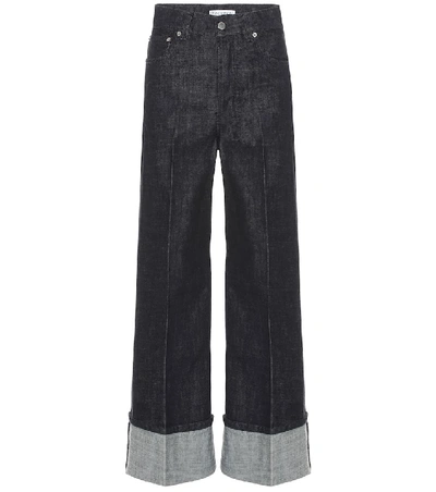 Shop Jw Anderson High-rise Wide-leg Jeans In Blue