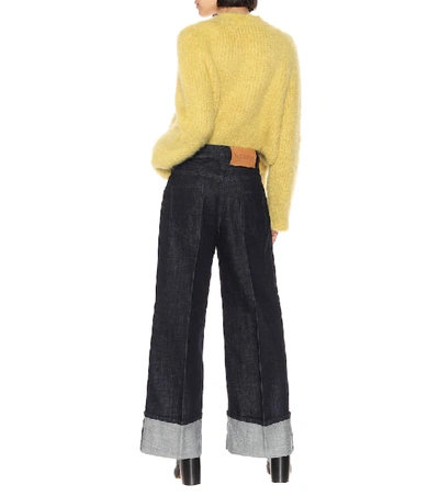 Shop Jw Anderson High-rise Wide-leg Jeans In Blue