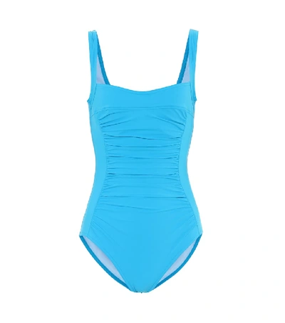 Shop Karla Colletto Basics Swimsuit In Blue