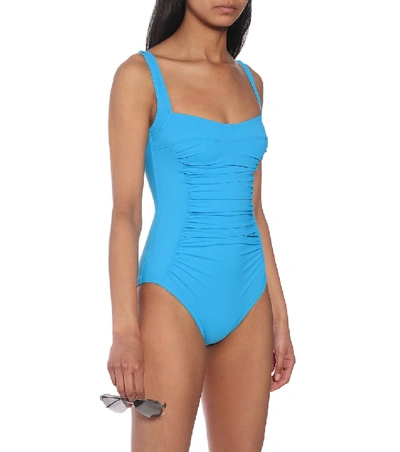 Shop Karla Colletto Basics Swimsuit In Blue