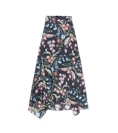 Shop Peter Pilotto Floral-printed Midi Skirt In Multicoloured
