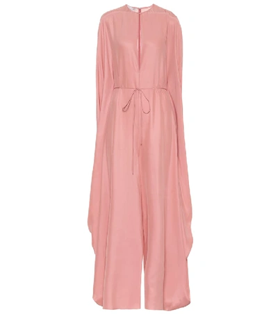 Shop Stella Mccartney Stephanie Silk Jumpsuit In Pink