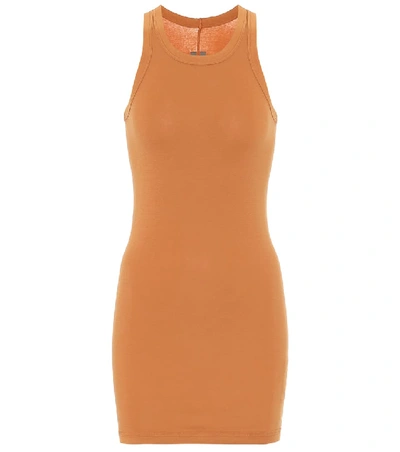 Shop Rick Owens Drkshdw Longline Cotton Tank Top In Orange