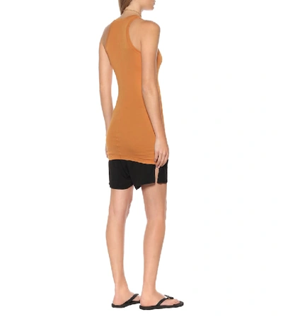 Shop Rick Owens Drkshdw Longline Cotton Tank Top In Orange