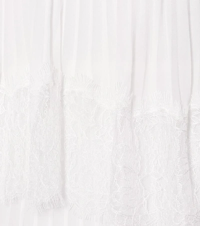 Shop Self-portrait Tiered Crêpe Dress In White