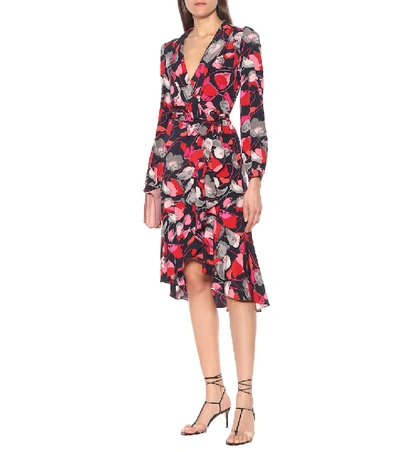 Diane Von Furstenberg Carla Floral-print Silk Wrap Dress In Pink | ModeSens