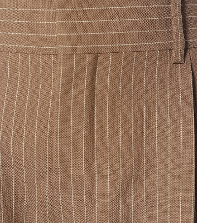Shop Chloé Virgin Wool High-rise Pants In Brown