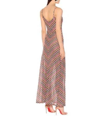 Shop Y/project Striped Cotton-blend Maxi Dress In Multicoloured