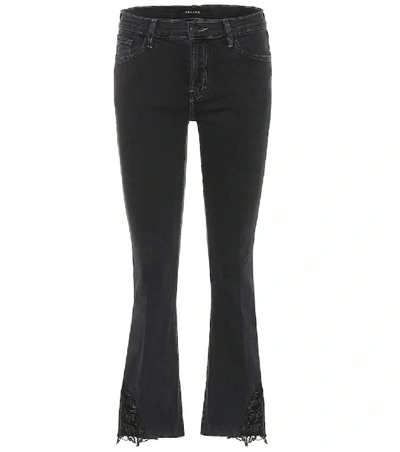 Shop J Brand Selena Mid-rise Bootcut Jeans In Black