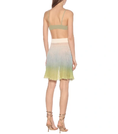 Shop Jacquemus La Jupe Helado Pleated Miniskirt In Blue